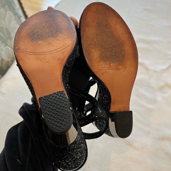 Miu miu sparkle wedge sandals 38 ( can fit up to 8.5 ) - Picture 9 of 12